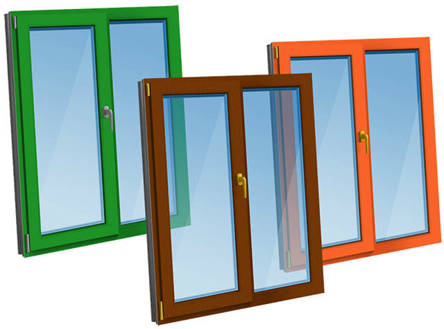 Цветные пластиковые окна - коричневые, серые по доступной цене фото Шатура