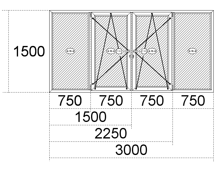 Стандартные окна ПВХ: размеры - высота и ширина Шатура